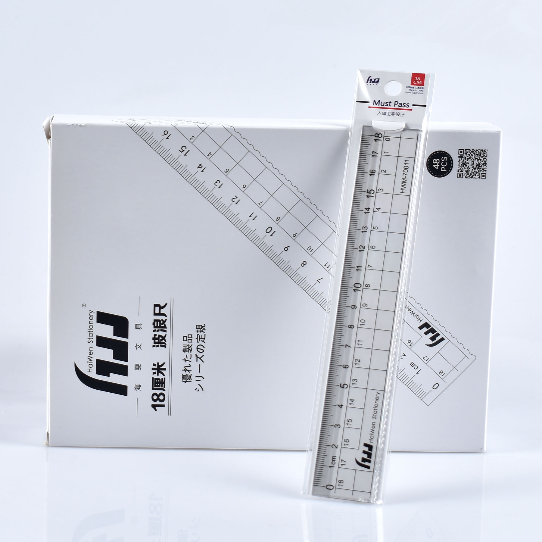18CM large lattice wave transparent ruler 18CM large lattice wave transparent ruler